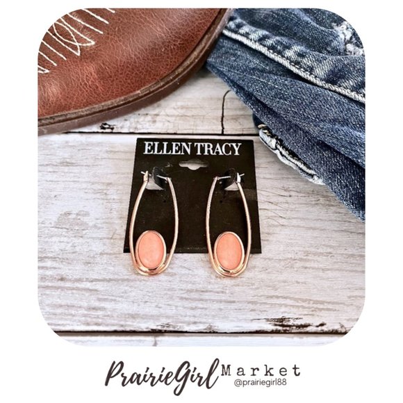Ellen Tracy Jewelry - NWOT Rose Gold and Pink Fashion Earrings